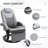 PU Recliner Armchair With Footrest, Headrest, And Round Steel/Wood Base For Comfort And Style