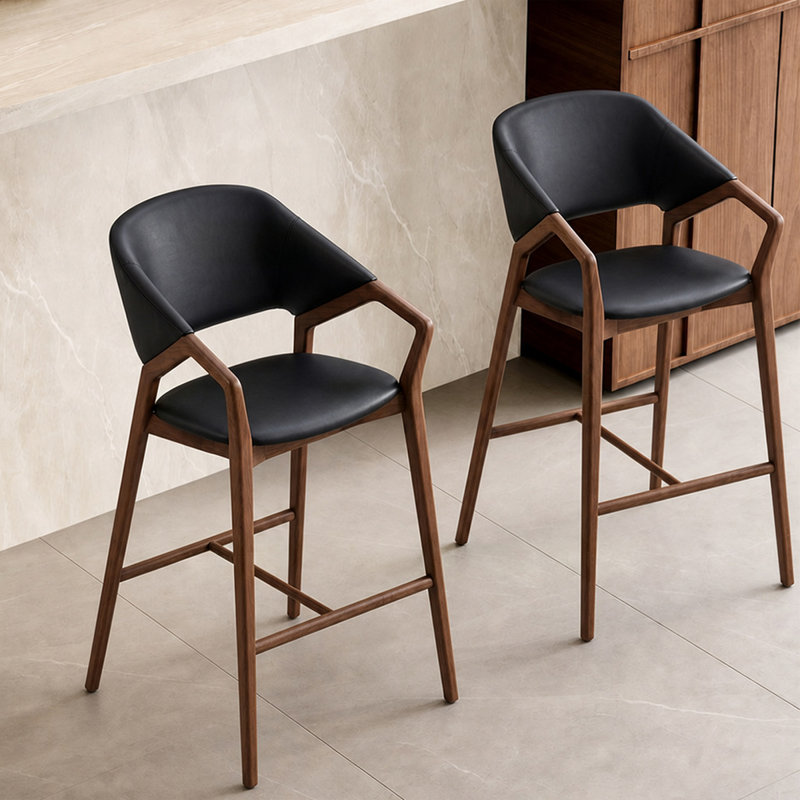 Chaise d'appoint noire (dossier de 6), 6