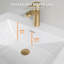 Comptoir de meuble-lavabo à double cuve 60 po avec lavabo double intégré, comptoir sans couture blanc brillant, imperméable et facile à installer, remplacement du comptoir standard à 2 lavabos