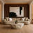 Tyrel - Modern Beige Fiberform Coffee Table