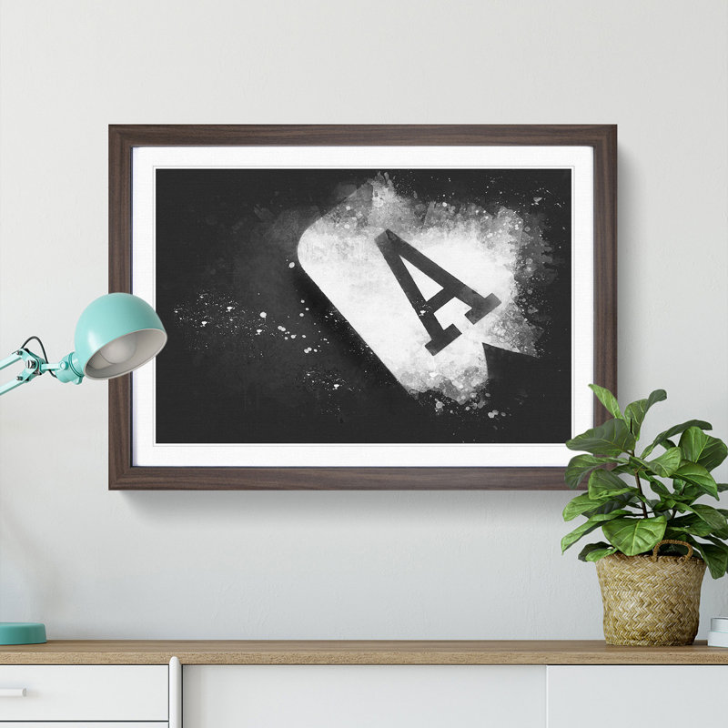 The Ace of Spades - Framed Print, 24cm H x 33cm W x 2cm D, Walnut Framed