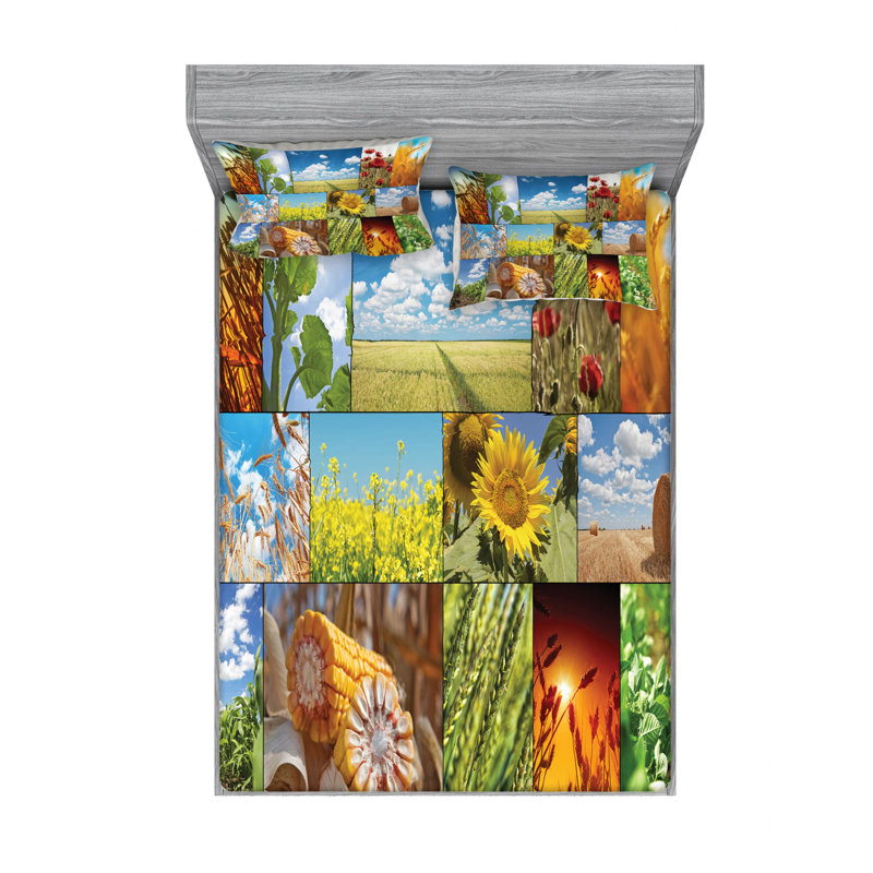 Microfiber Sheet Set, Queen Sheet Set + Fitted Sheet + 2 Pillowcases