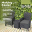Marjo Plastic 3-Person Seating Group with Cushions-1019500969