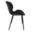 Garrettsville 47cm H Tufted Velvet Upholstered Upholstered Back Side Chair in Black