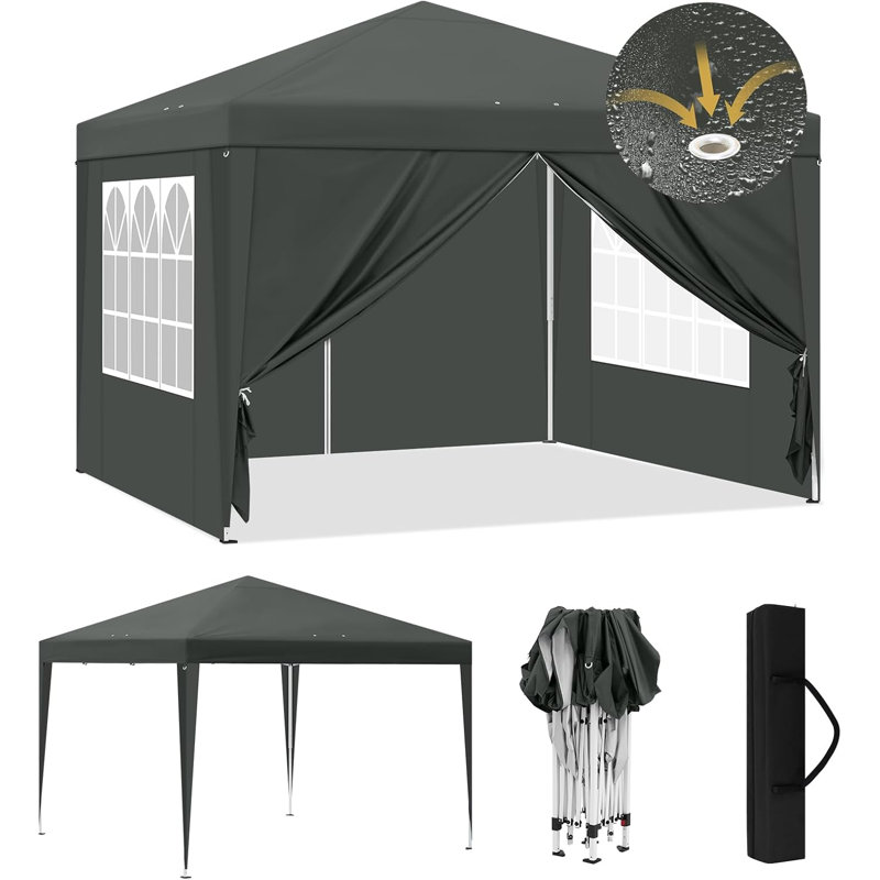 Brittenham 3 x 3m Metal Patio Gazebo, Anthracite