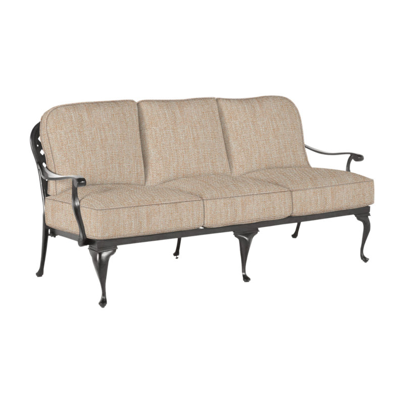 Provance 78.5" Wide Outdoor Patio Sofa with Cushions, Ancient Earth, Welt, Linen Navy