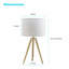Lampe de table moderne à trépied en laiton / or brillant de 35,5 à 25,75 pouces de hauteur réglable, convenant aux salons, aux tables de chevet et à l'éclairage à DEL