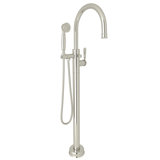 Traditional Single Hole Floor Mount Tub Filler Trim