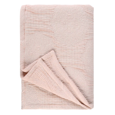 Superior Tanta Cotton Blend Medium Weight Textured Modern Geometric Pattern Coverlet