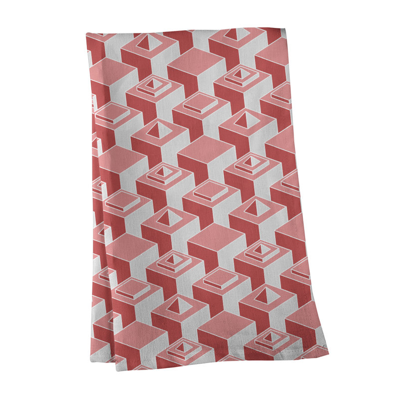 Patricia Geoffrey Tea Towel Kitchen Towel, Light Pink, Cotton Twill