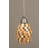 Cord Hung Mini Pendant Shown In Black Copper Finish With 10" Amber Crystal Glass-32464174-32464201-32464178