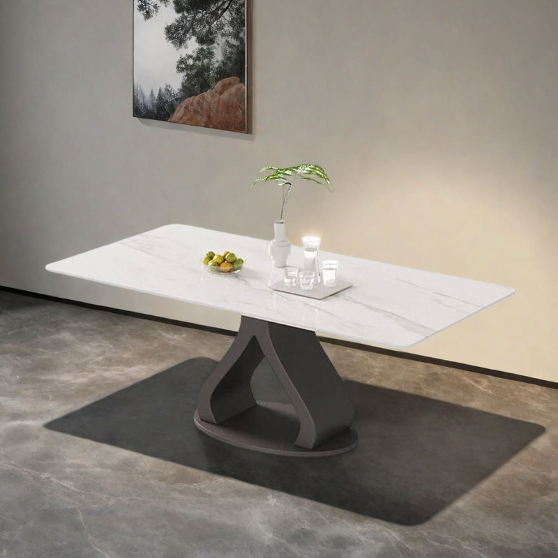 Table de salle à manger moderne italienne, H 29,5 po x L 70,9 po x l 35,4 po