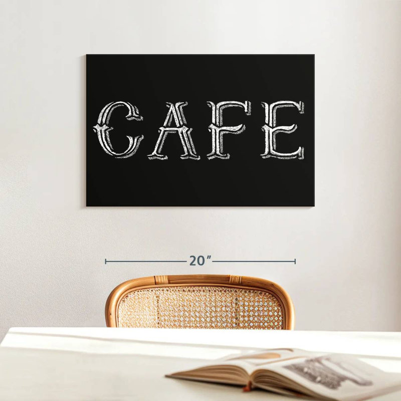 Tergel Blackboard Cafe Typography, 16" H x 24" W