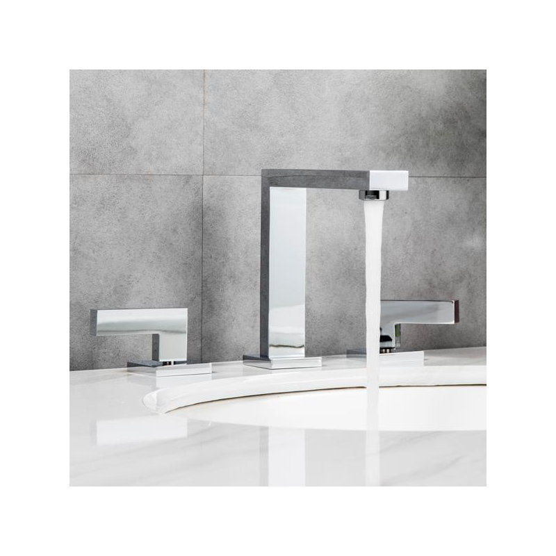 Trova Widespread Bathroom Faucet with Drain Assembly, Chrome