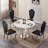 47" Round Marble Dining Table-779975772-779975761