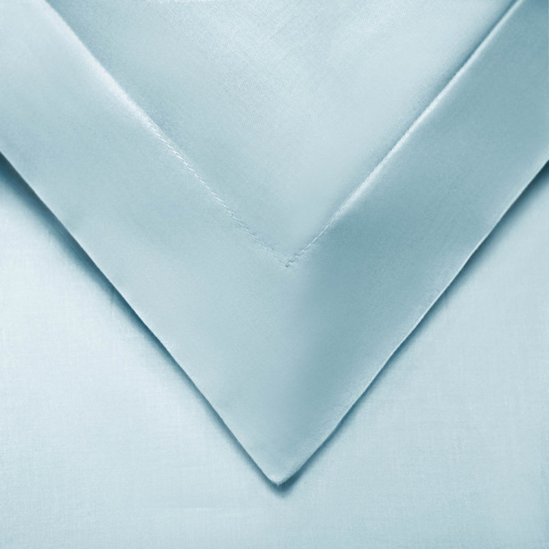 Egyptian Cotton Blend 300 TC Modern & Contemporary 3 Piece Duvet Cover Set, Light Blue