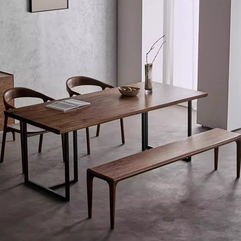 Multifunctional solid wood dining table, 29.52"H x 94.48"L x 39.37"W