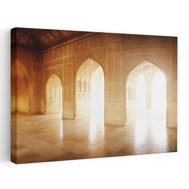 Intérieur d'un hall d'entrée, Fort Agra, Uttar Pradesh, Inde, H 24 po x l 36 po