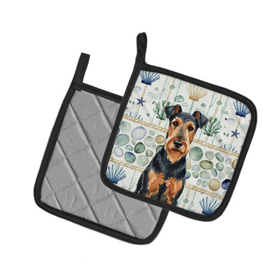 Paire de poignées Airedale Terrier