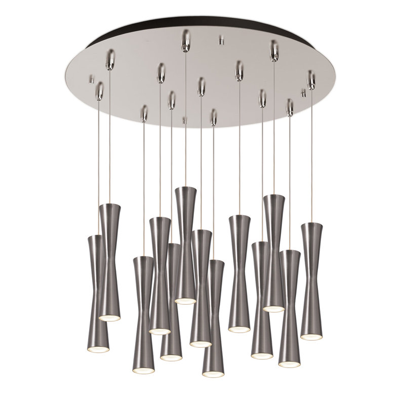 Robson LED Pendant, Brushed Nickel, 13 Lights, 182 W