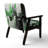 Paper Euphoria I - Upholstered Midcentury Modern Arm Chair-118659401-118659399