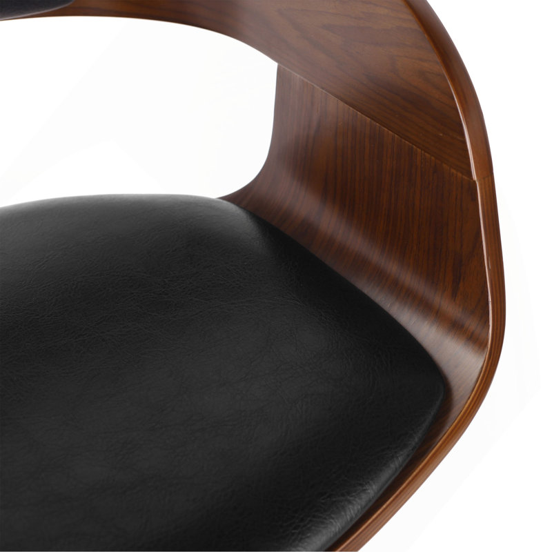 Tabouret de bar pivotant Mid-Century, Noir