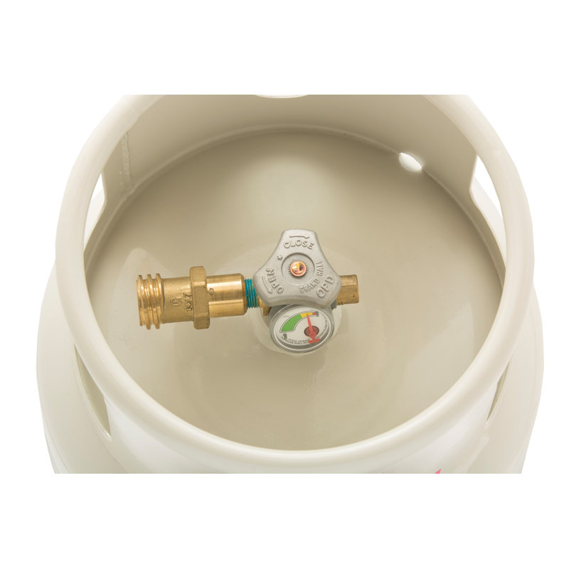 Flame King 20LB Empty Steel Floor Buffer Propane Tank Cylinder with Vapour Valve & Level Gauge