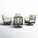 Emmaus 4-Person Swivel Sofa Chairs Seating Group with Fire Pit Table