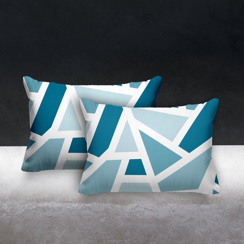 Coussin carré intérieur / extérieur Marion, Turquoise