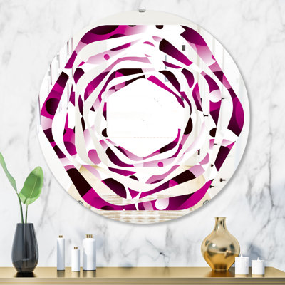 Abstract Design Pattern VI Whirl Modern & Contemporary Frameless Wall Mirror