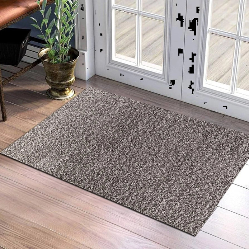 Solid Colour Shag Area Rug, Rectangle 60 x 110 cm