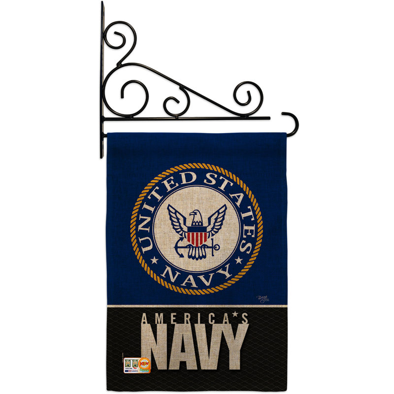 Double Sided 18.5'' H x 13'' W Flag Set, Burlap
