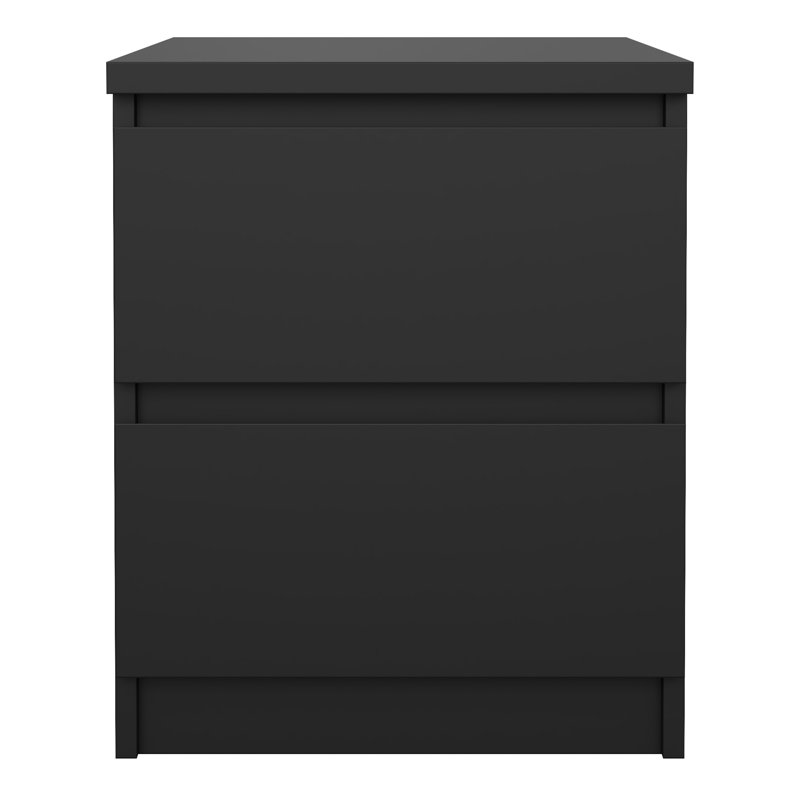 Bertraut 40.4cm W Manufactured Wood Bedside Table, Black