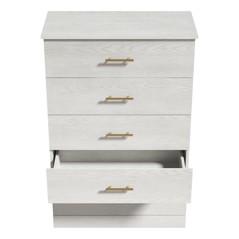 Commode 5 tiroirs l 31,3 po Mouton, Chêne blanc antique