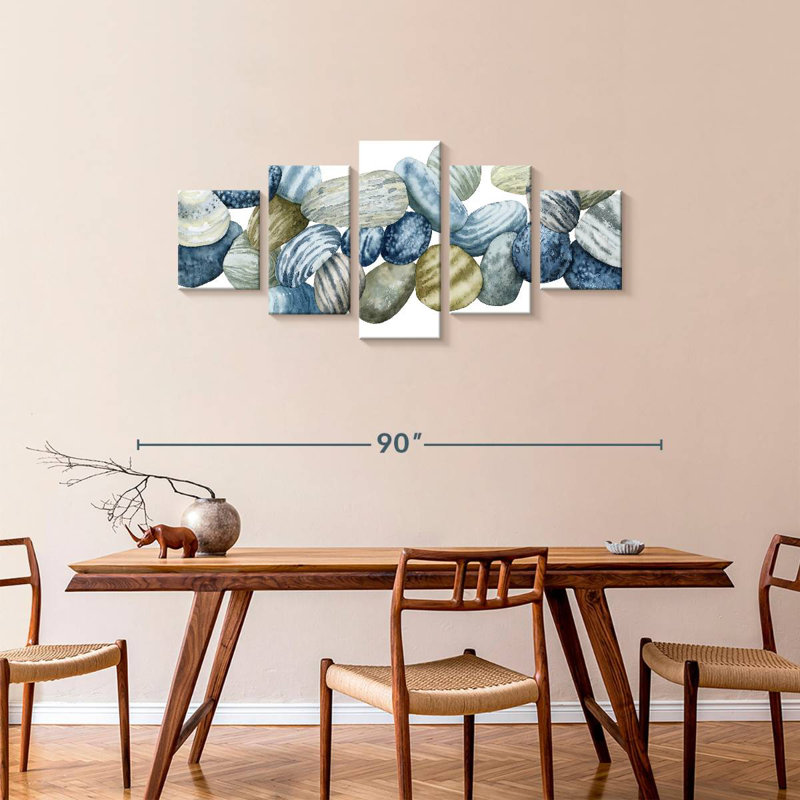 Found Pebbles III, 34" H x 74" W