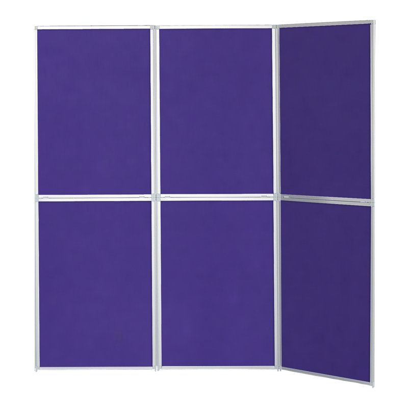  Free-Standing Bulletin Board 220cm H x 210cm W, Purple