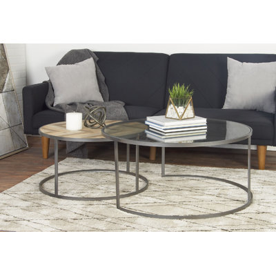 Orkney Glass Top Nesting Coffee Table