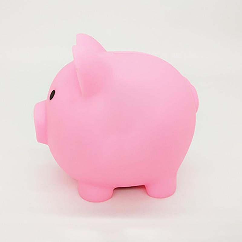 Animals Piggy Bank, 4.72" H x 5.91" W x 5.31" D, Pink