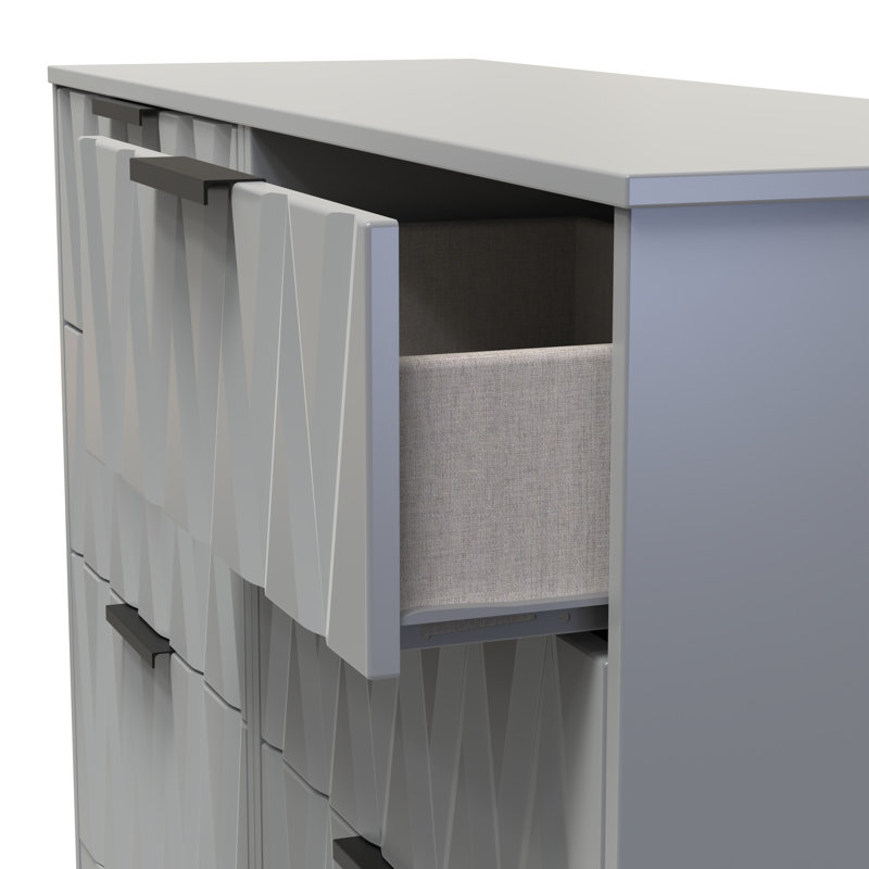 Besmir 6 Drawer Wide Chest (Ready Assembled), Dusk Grey