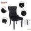 Miya Upholstered Velvet Dining Chair Button Tufted with Brushed Wood Legs Kitchen Lounge Chairs-663861865-663861655-663861652