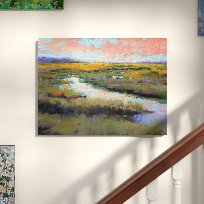« a glimmer on the marshaling », reproduction d’impression sur toile, H 36 po x l 48 po x P 2 po