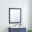 Miroir de salle de bain moderne et contemporain à cadre rectangulaire bleu marine l 28 po x H 32 po Bernharda-1211265032-1211265037