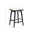 Ensemble de 2 tabourets de bar en bois sans dossier à hauteur de comptoir avec coussin amovible-847064337-847064367-871875439