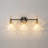 3-Light Modern Clear Glass Vanity Light