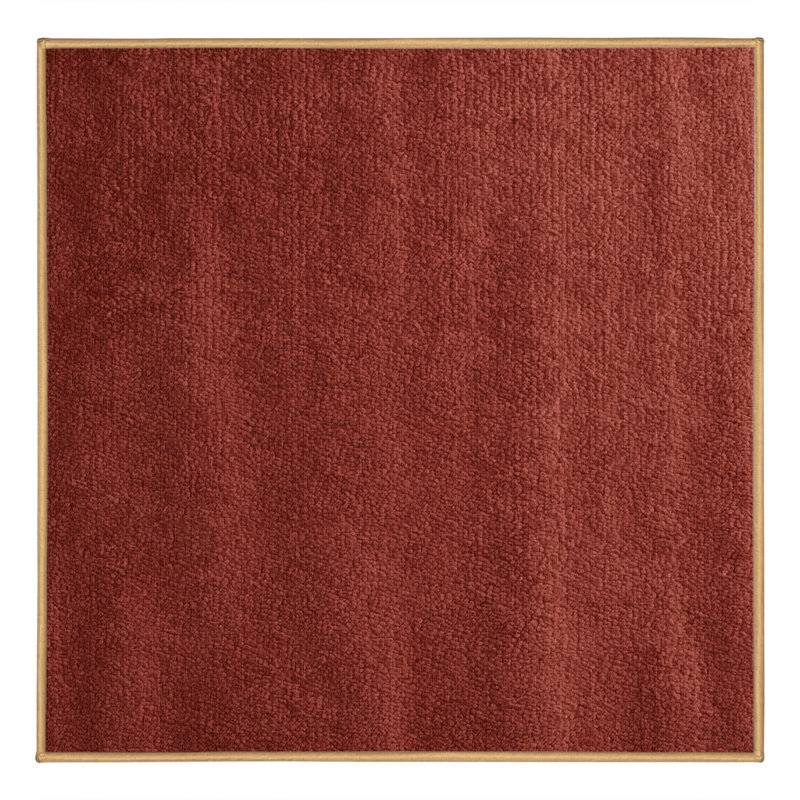 Tapis brun uni lavable à la machine, Carré 5 pi