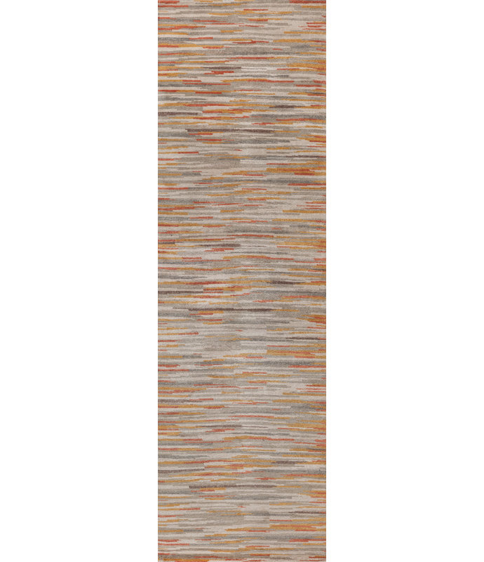 Nomad Abstract Area Rug in Earth/Saffron/Gray/Cream, Rectangle 10' x 14'