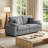 Solid Wood Frame Sofa with Storage Arms and UCB+Type-C Charging Ports-314116352