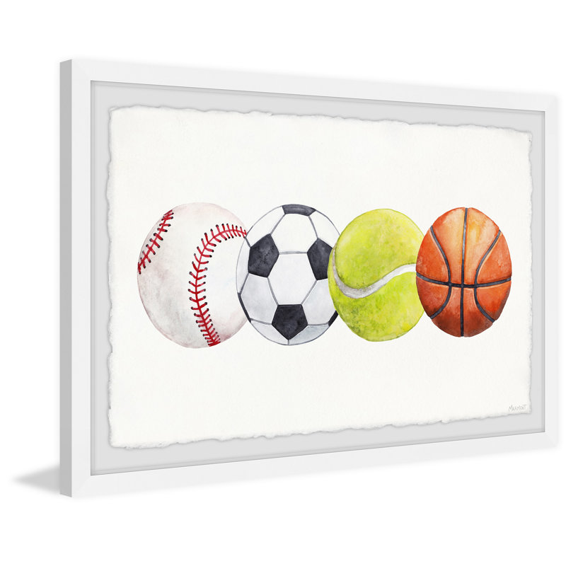 Hegg Sports Balls, reproduction encadrée, H 16 po x l 24 po x 1,5 po