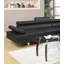 Canapé modulaire en similicuir noir