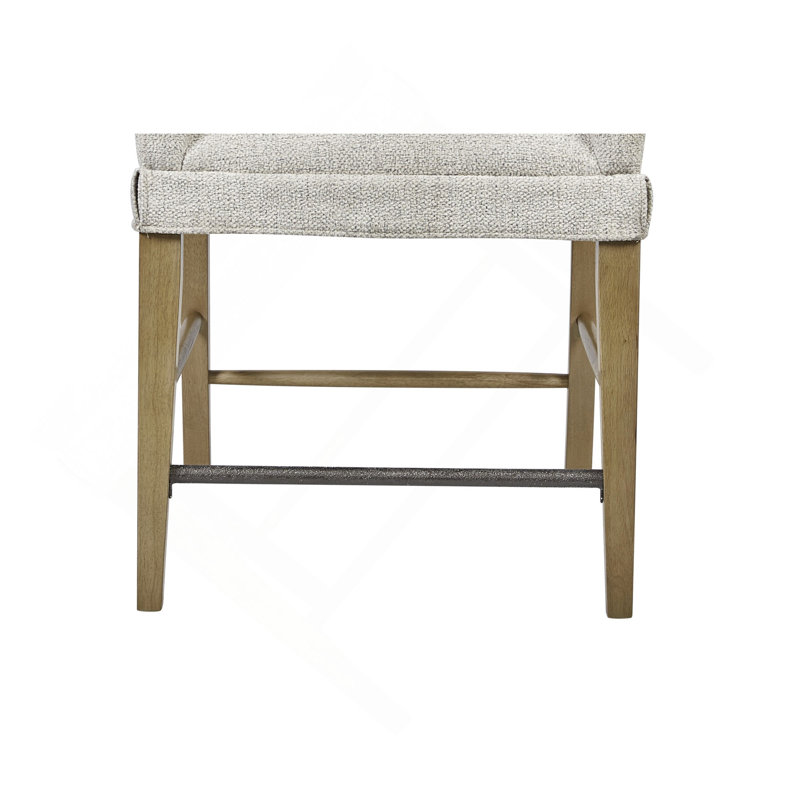 Tabouret de comptoir rembourré (ensemble de 2), Naturel, Havane clair